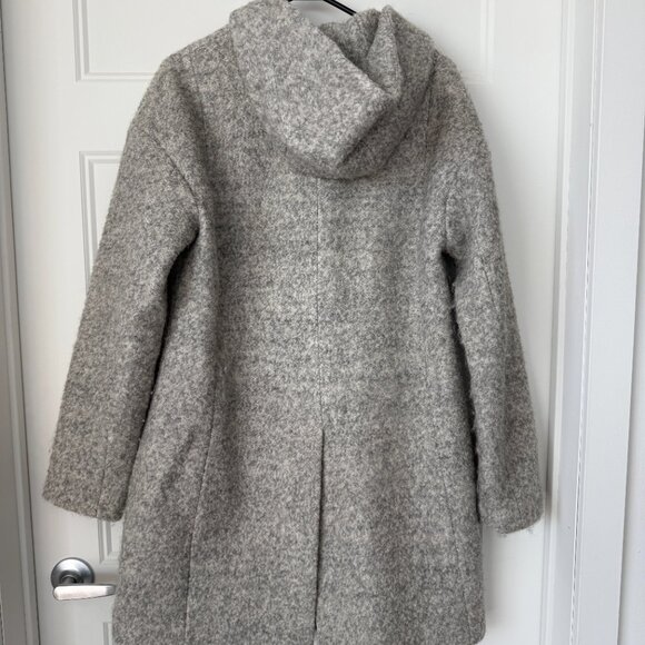 London Fog Gray Hooded Wool Blend Coat | Size S/P - Picture 2 of 8